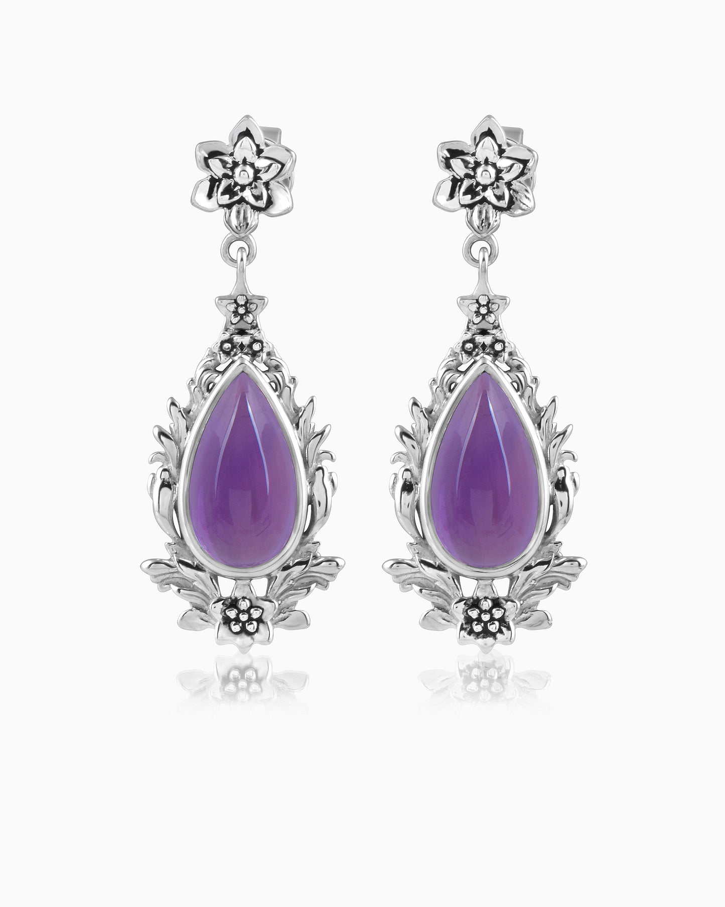 Twilight Bloom Amethyst Earrings