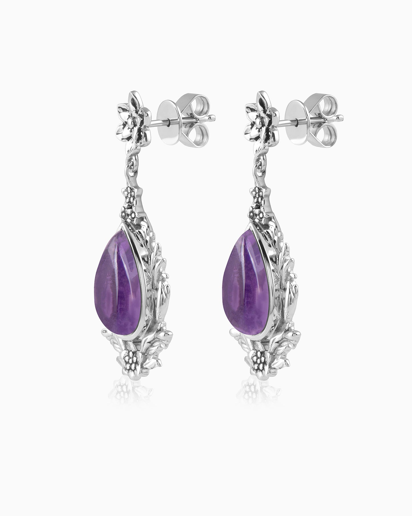 Twilight Bloom Amethyst Earrings
