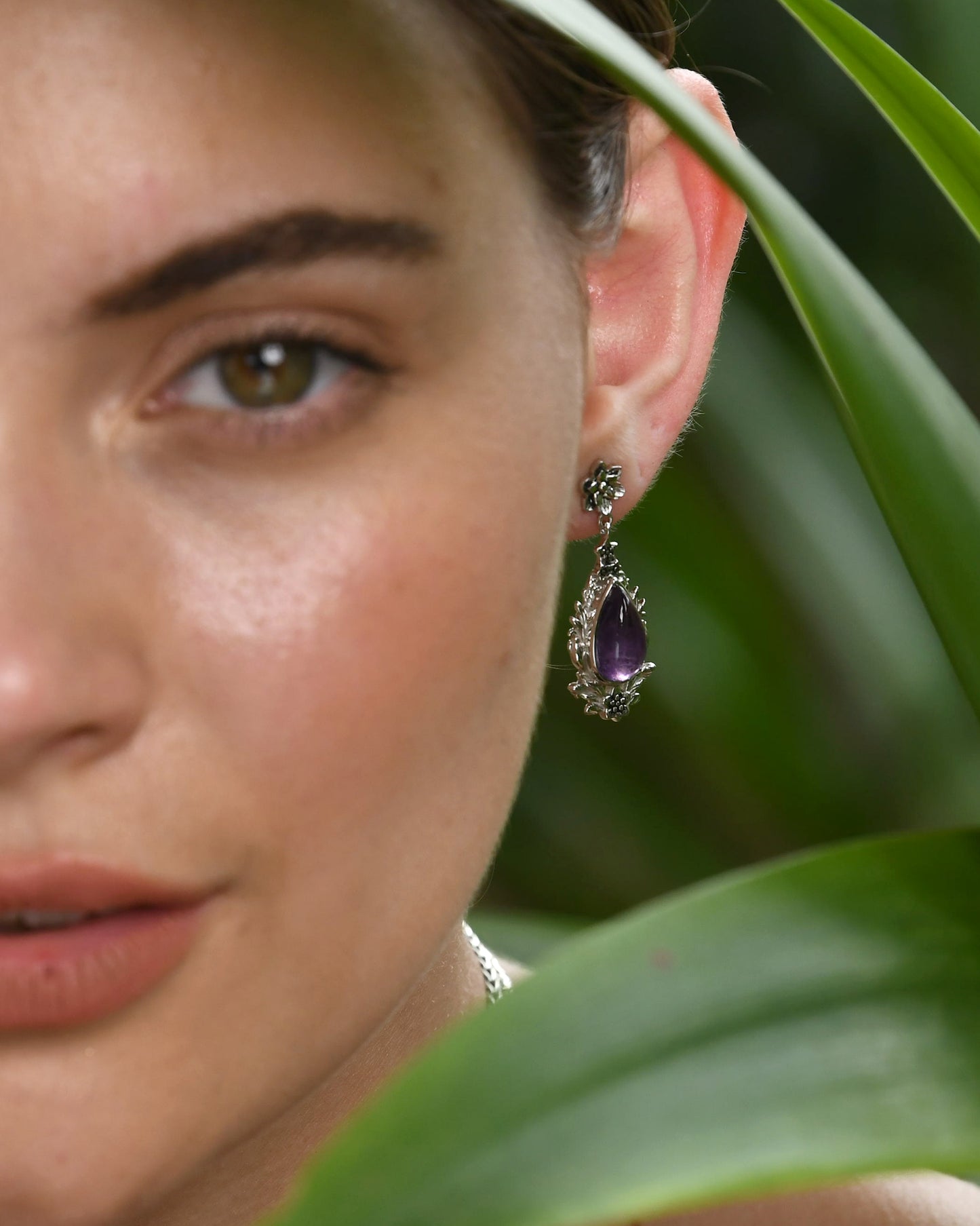 Twilight Bloom Amethyst Earrings