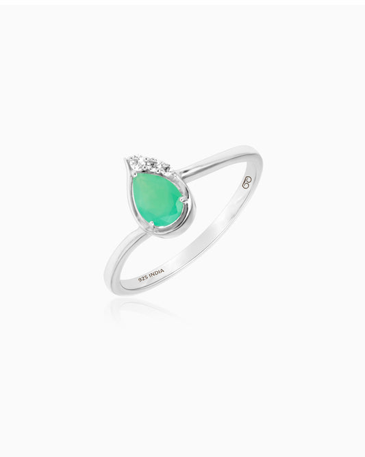 Serene Spark Chrysoprase Ring