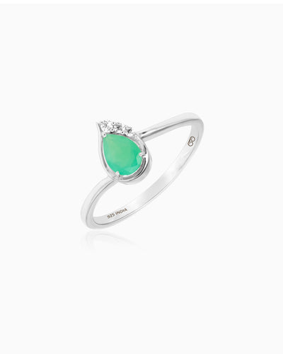 Serene Spark Chrysoprase Ring