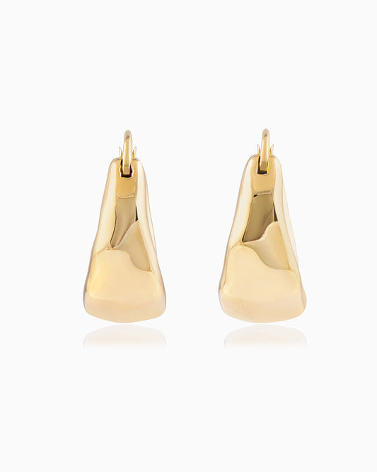 Celeste Hammered Hoops — Silver Edition