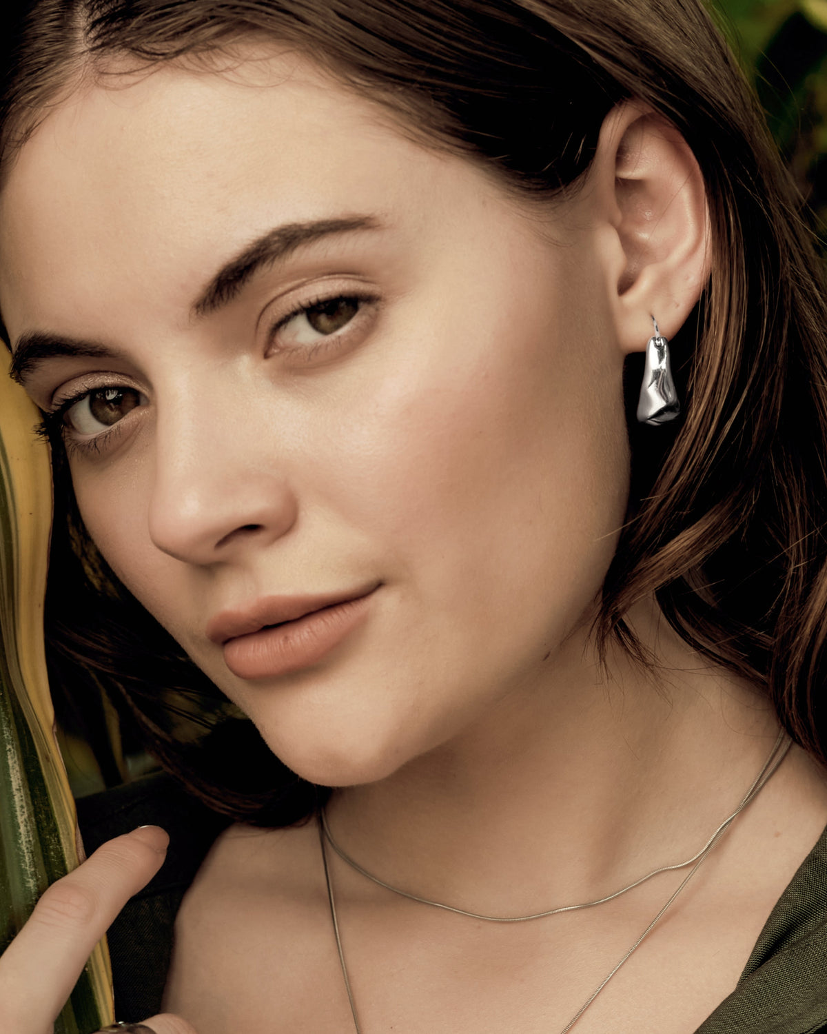 Celeste Hammered Hoops — Gold Edition