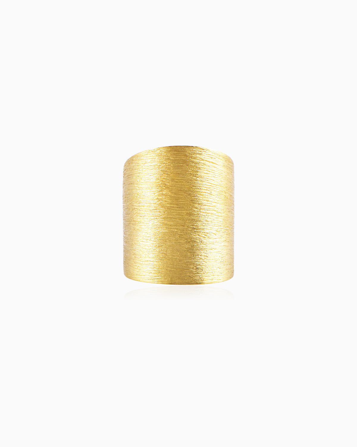Scratched Extra Wide Gold Ring