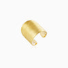 Scratched Extra Wide Gold Ring