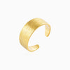 Fire Frame Scratched Gold Ring