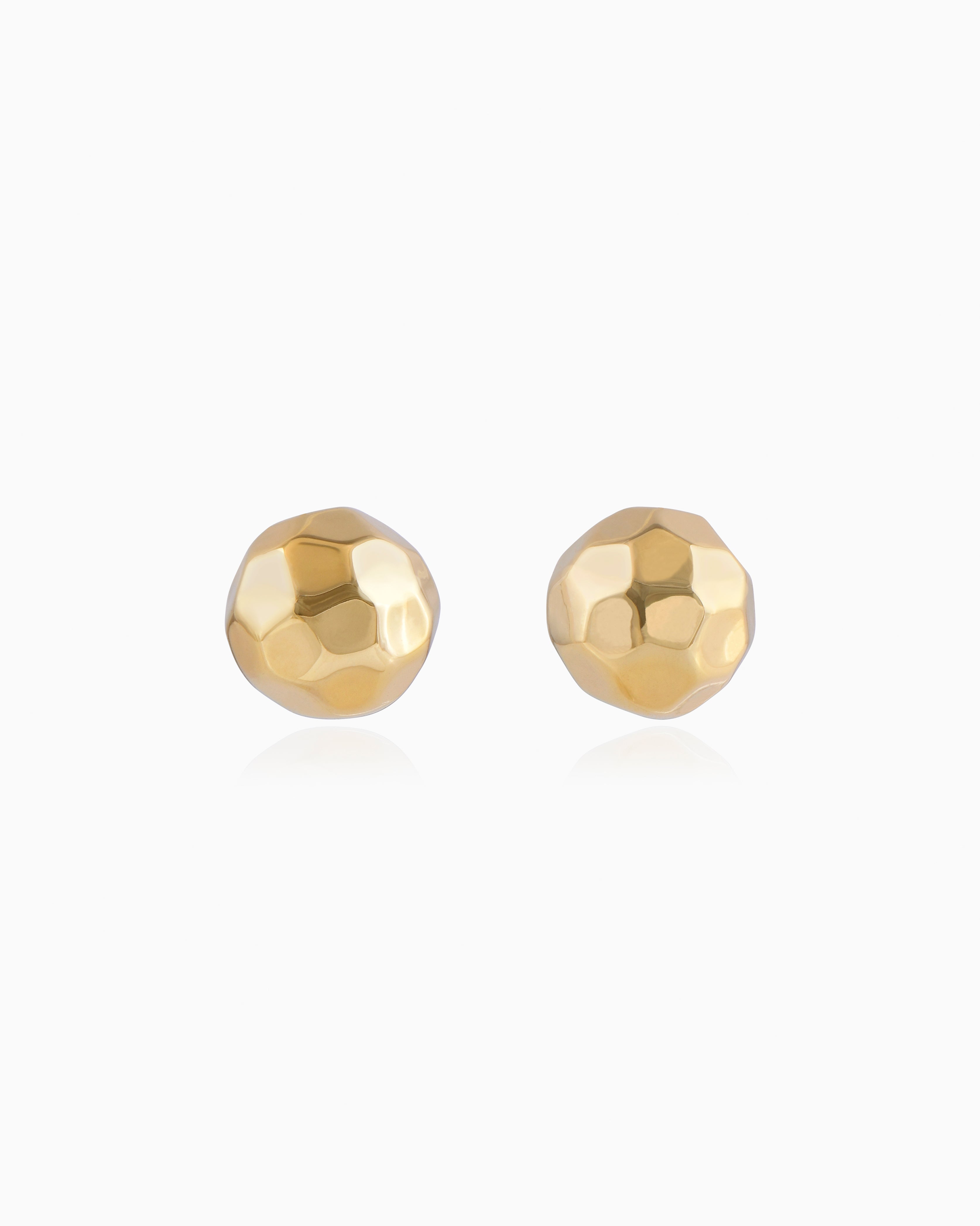 Lustre Crest Studs — Gold