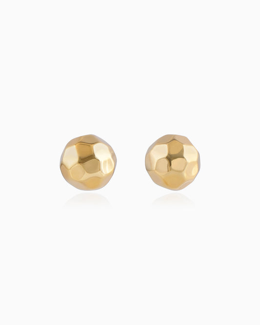 Lustre Crest Studs — Gold