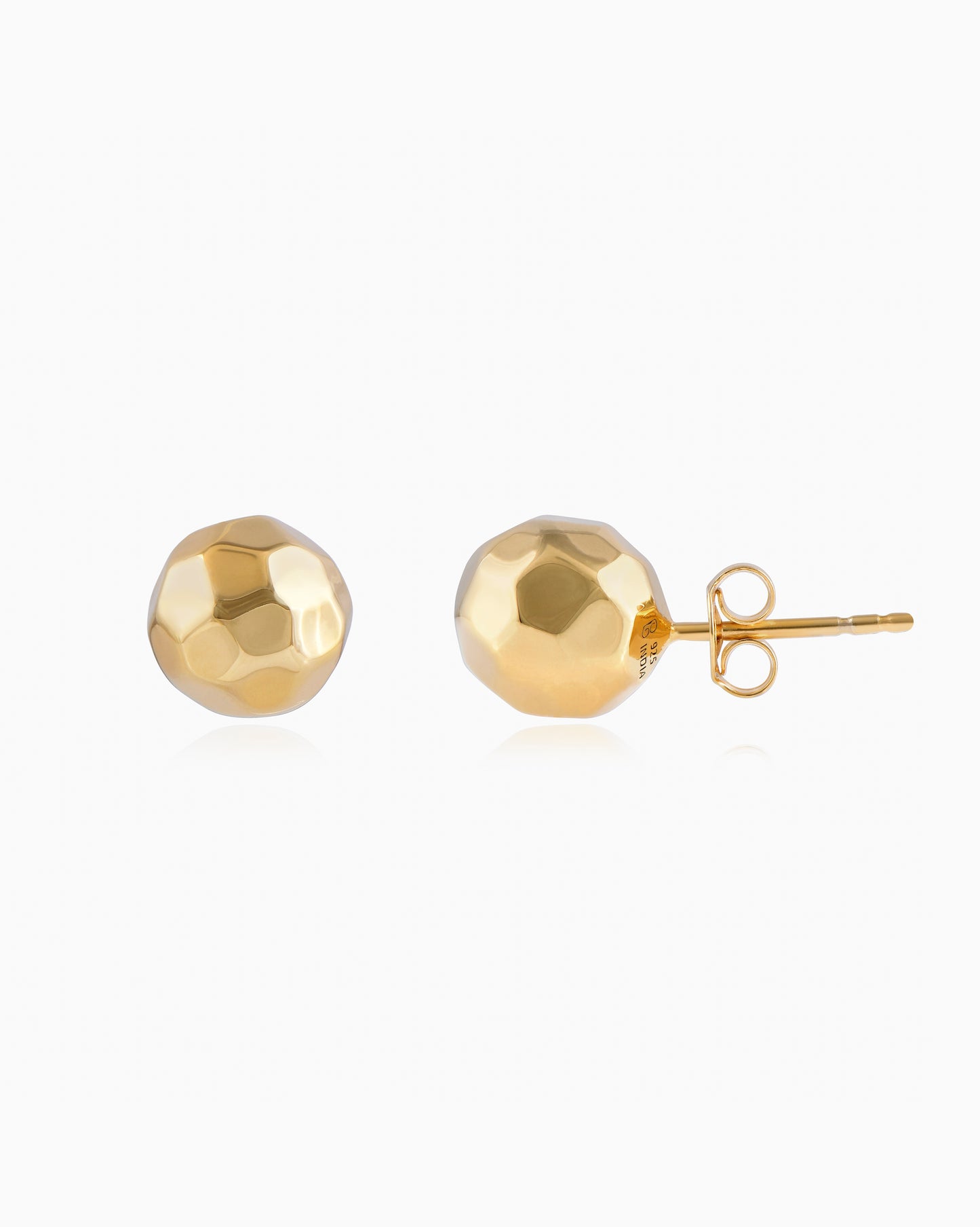 Lustre Crest Studs — Gold