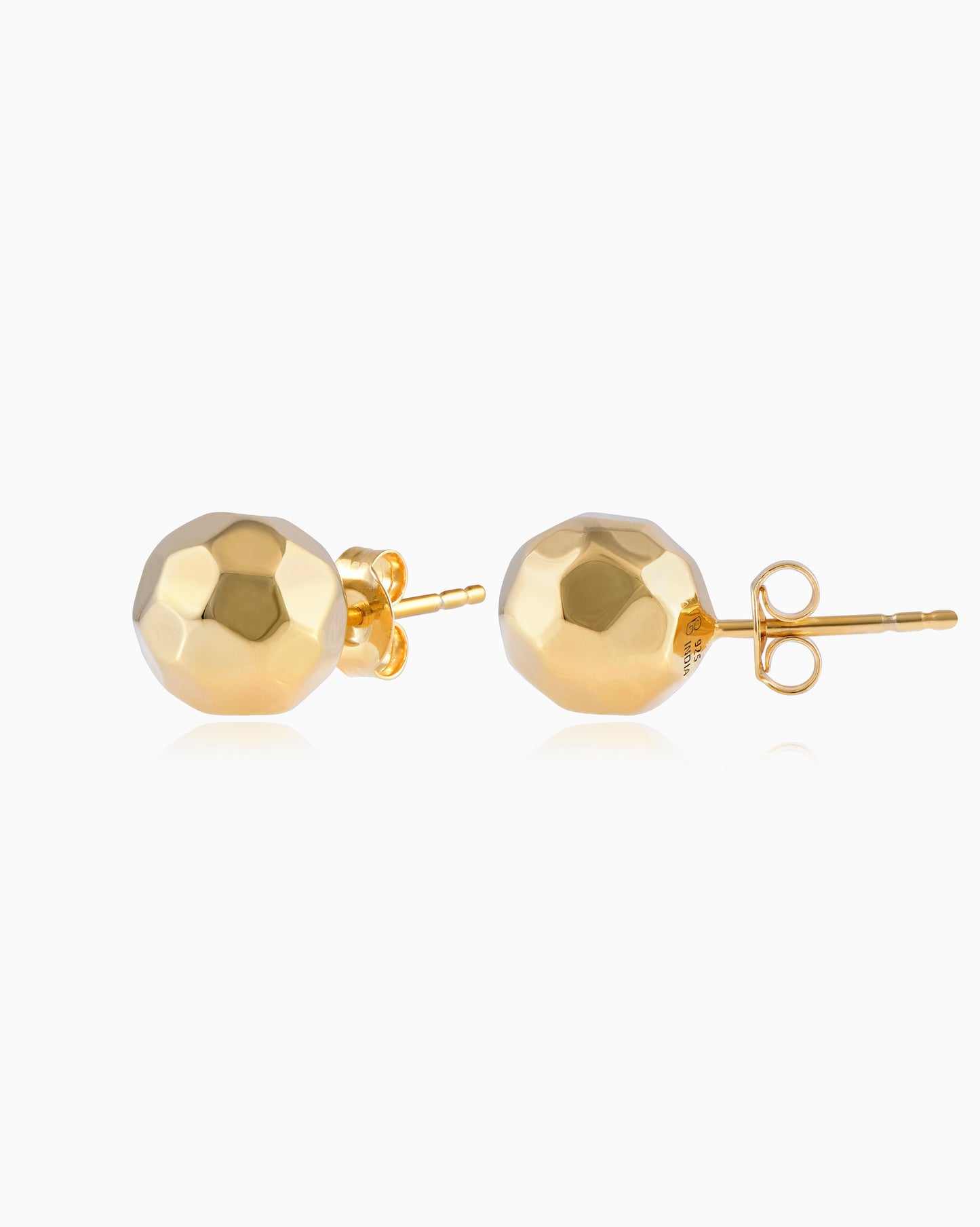 Lustre Crest Studs — Gold