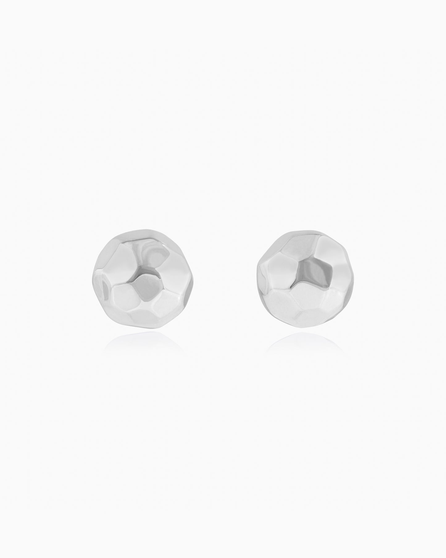 Lustre Crest Studs — Silver