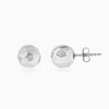 Lustre Crest Studs — Silver