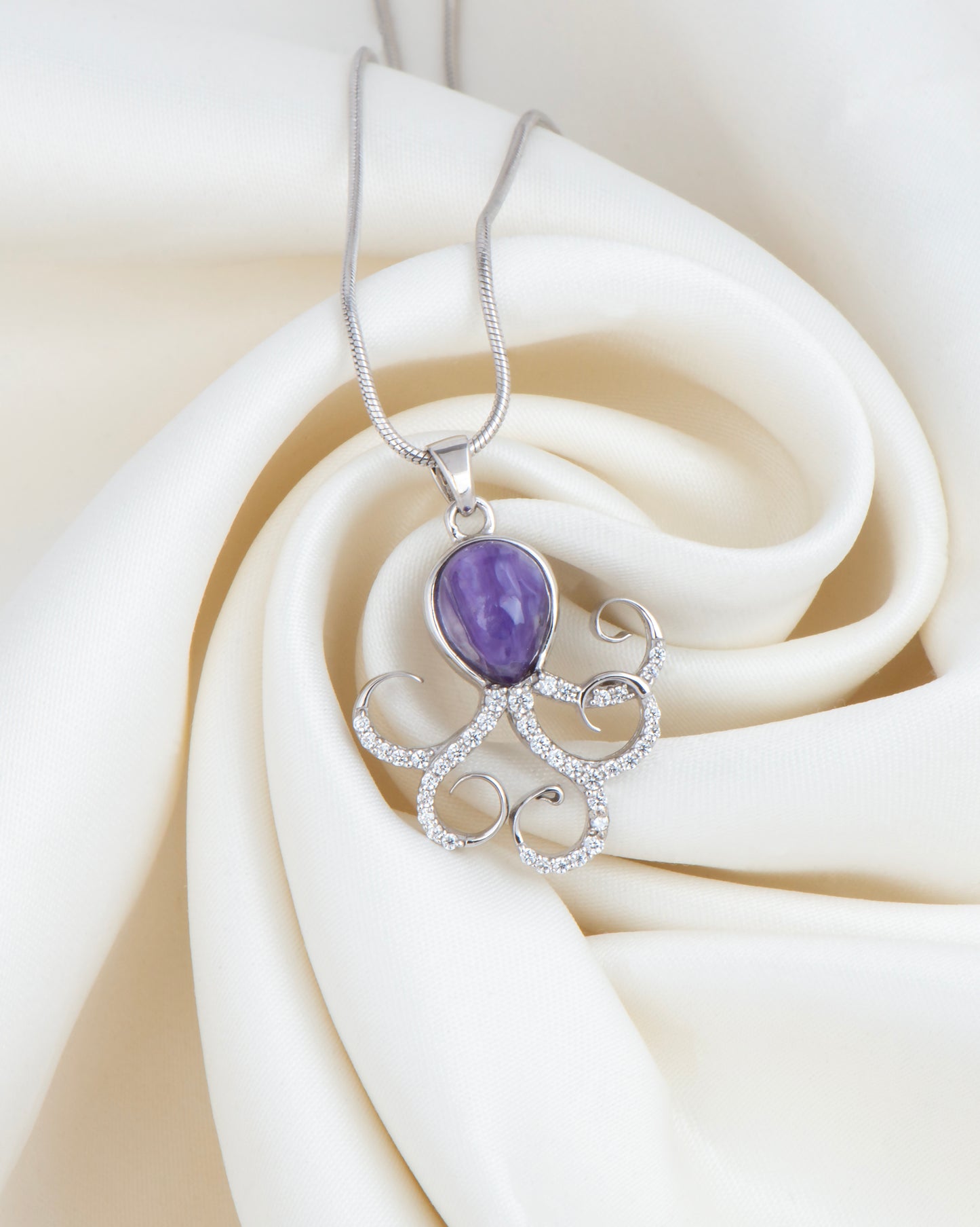 Purple Tide Octopus Pendant