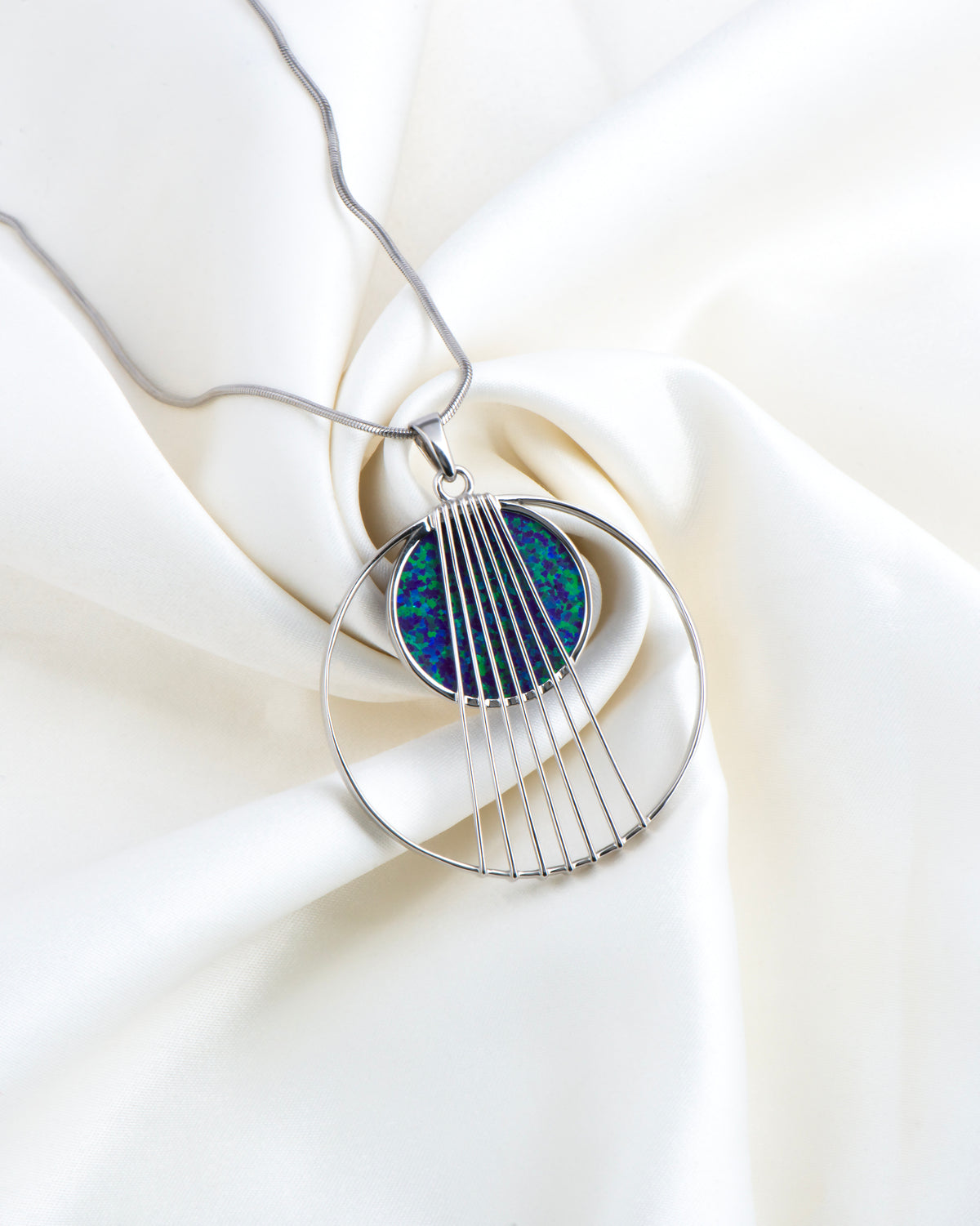 Lavender Rosette Pendant