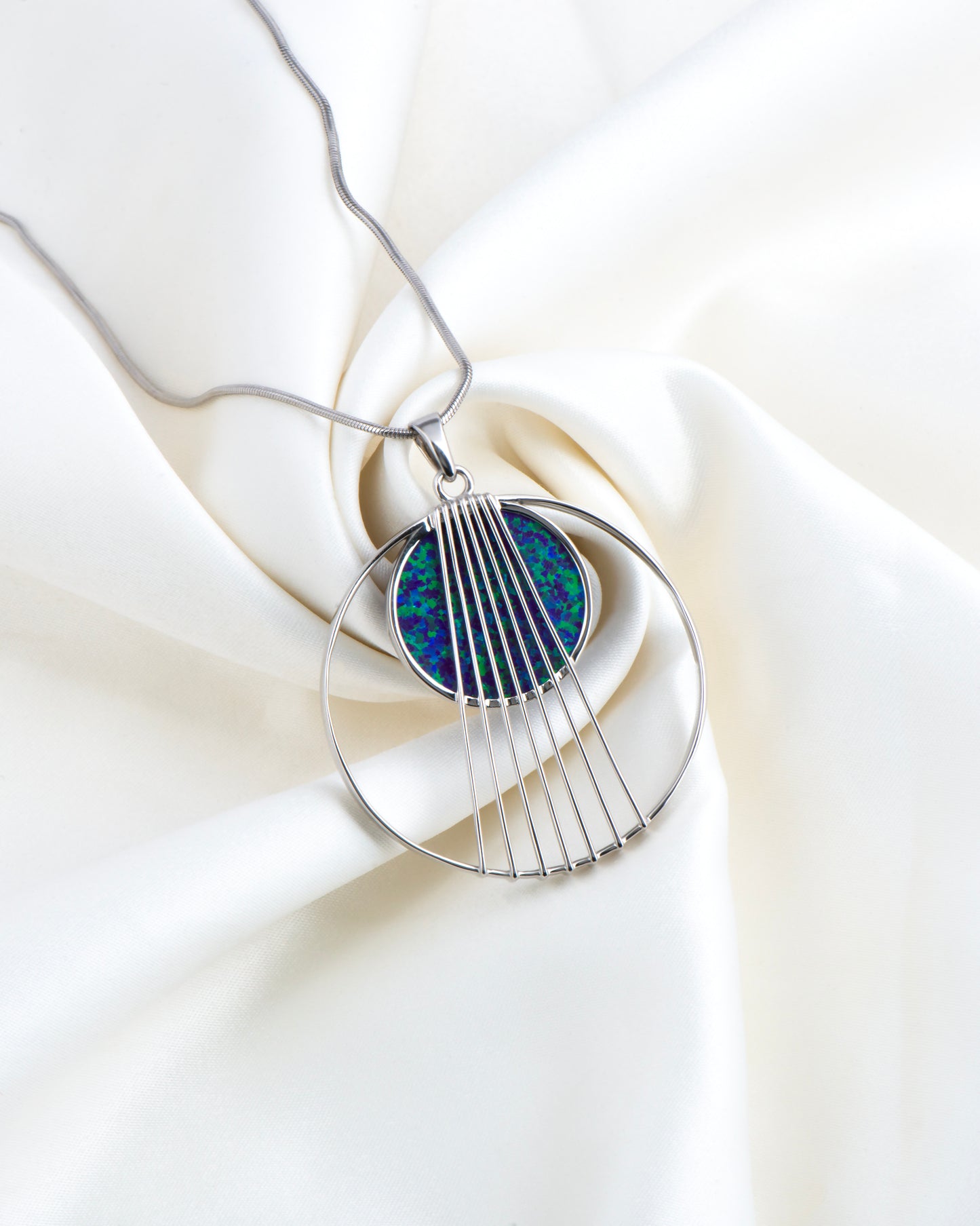 Lavender Rosette Pendant