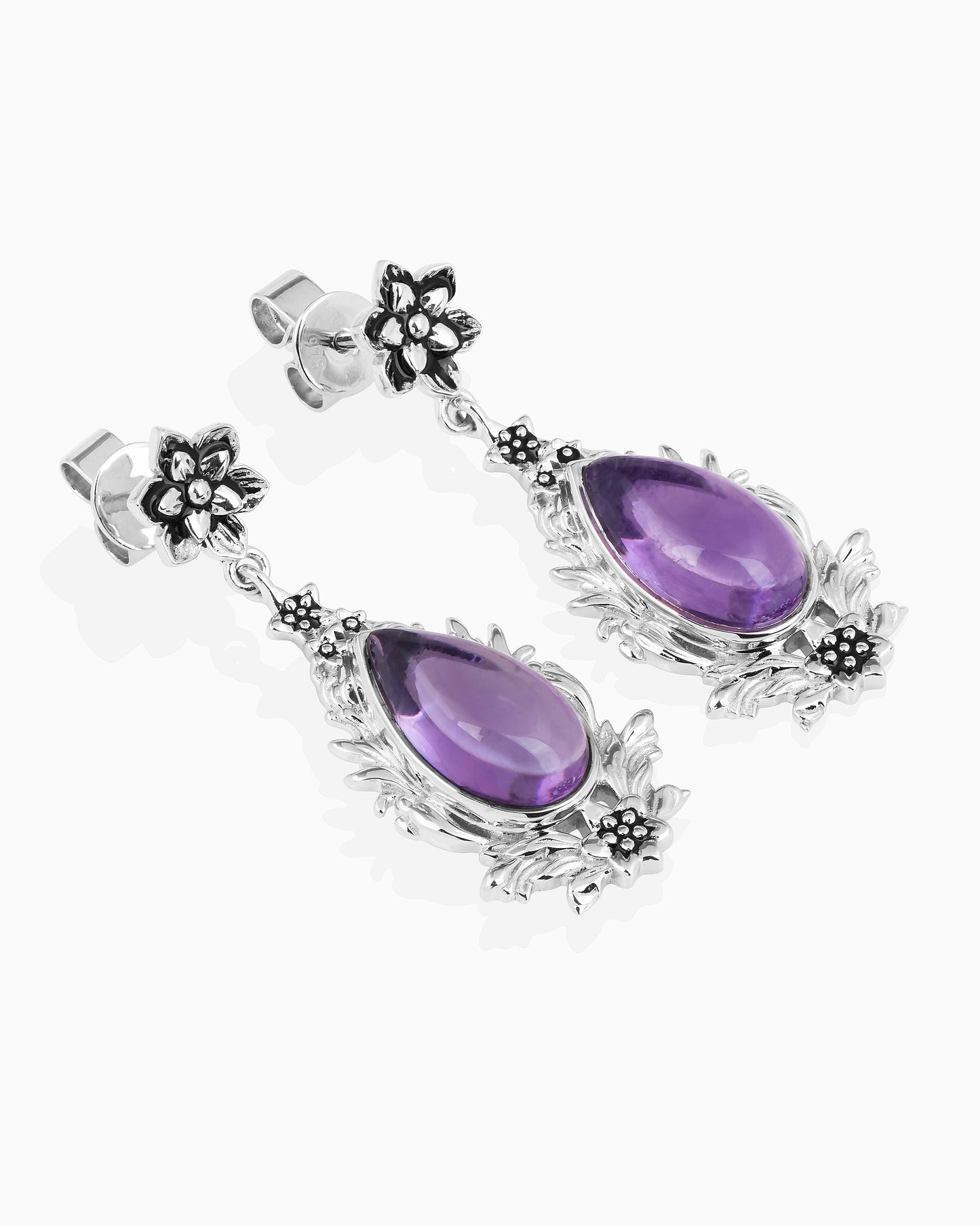 Twilight Bloom Amethyst Earrings