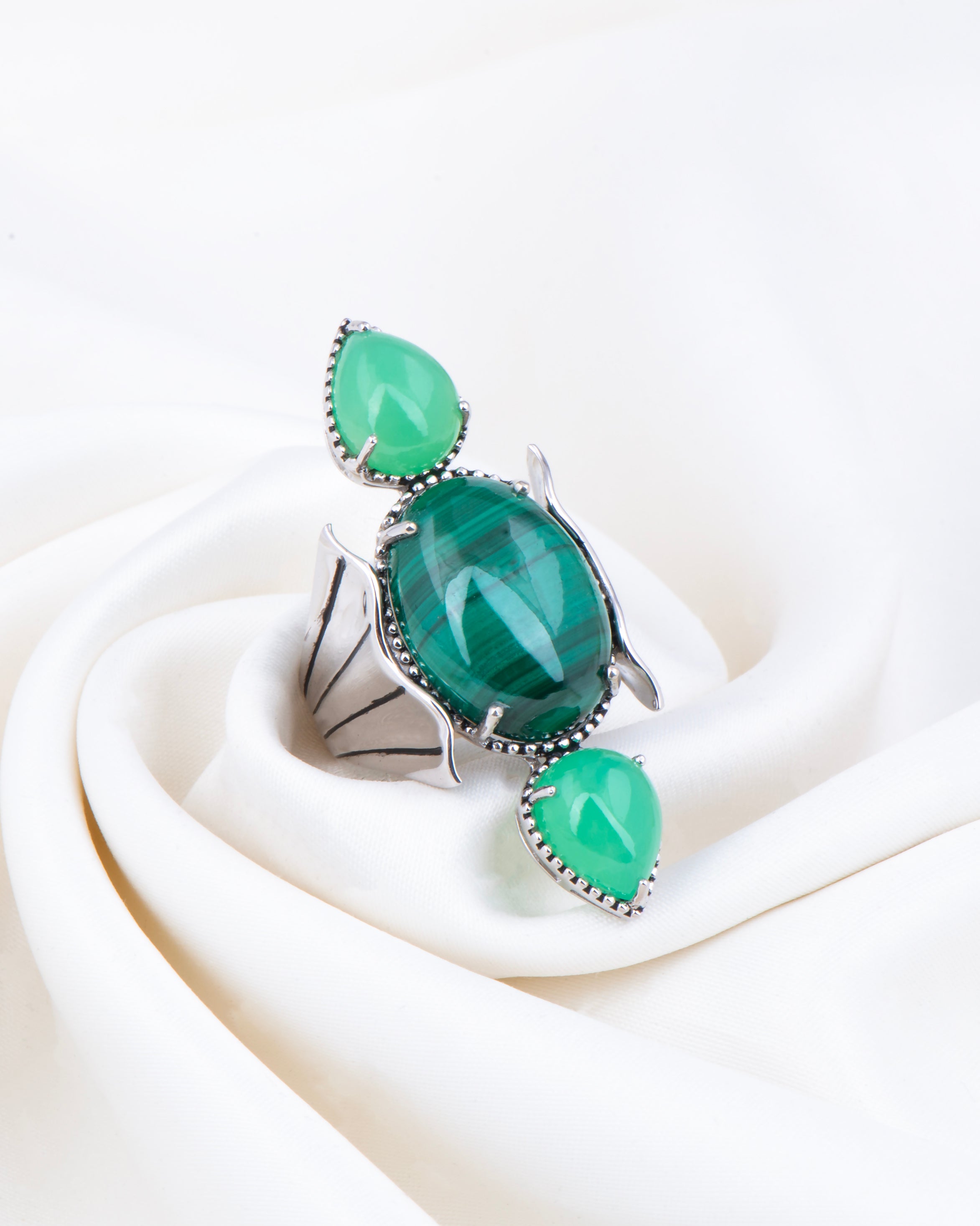 Malachite Statement Ring