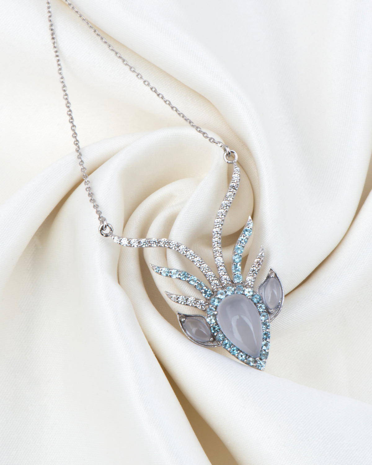 Stag Soul Necklace – Aquamarine 18