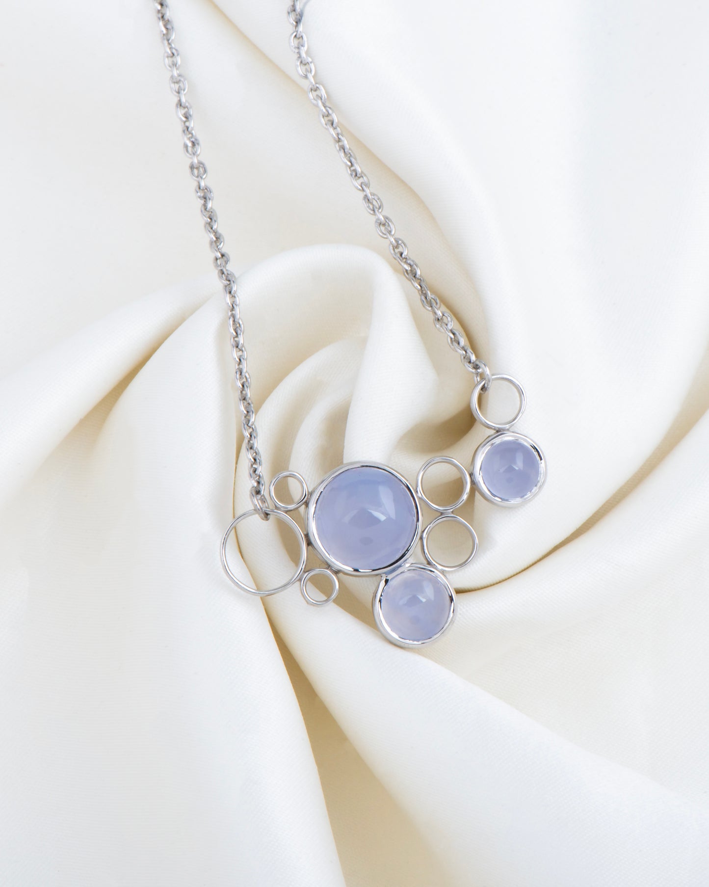 Cosmic Aura Chalcedony Necklace 18"