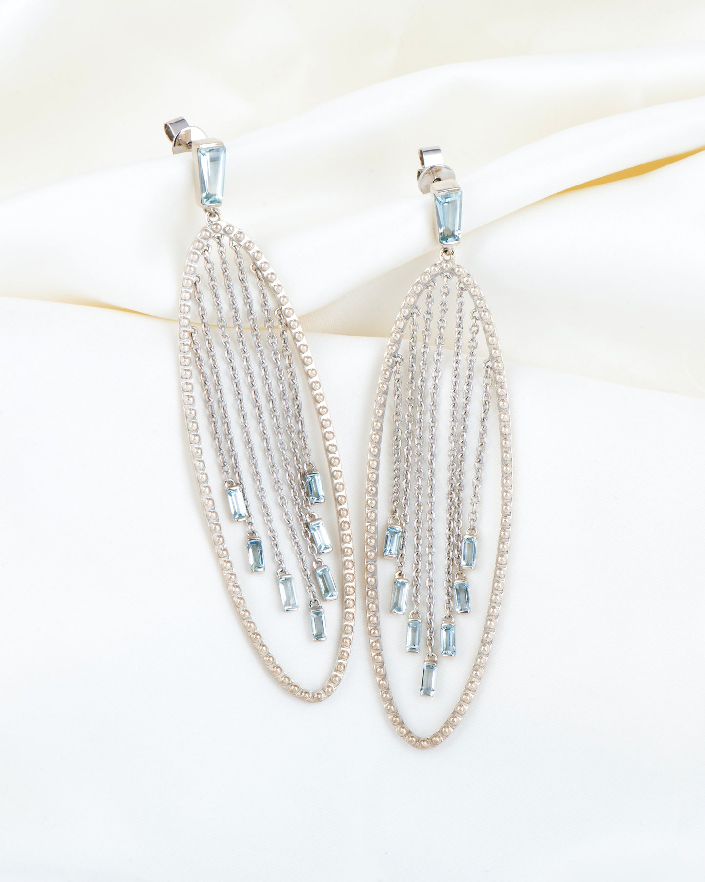 Cascade Earrings – Aquamarine