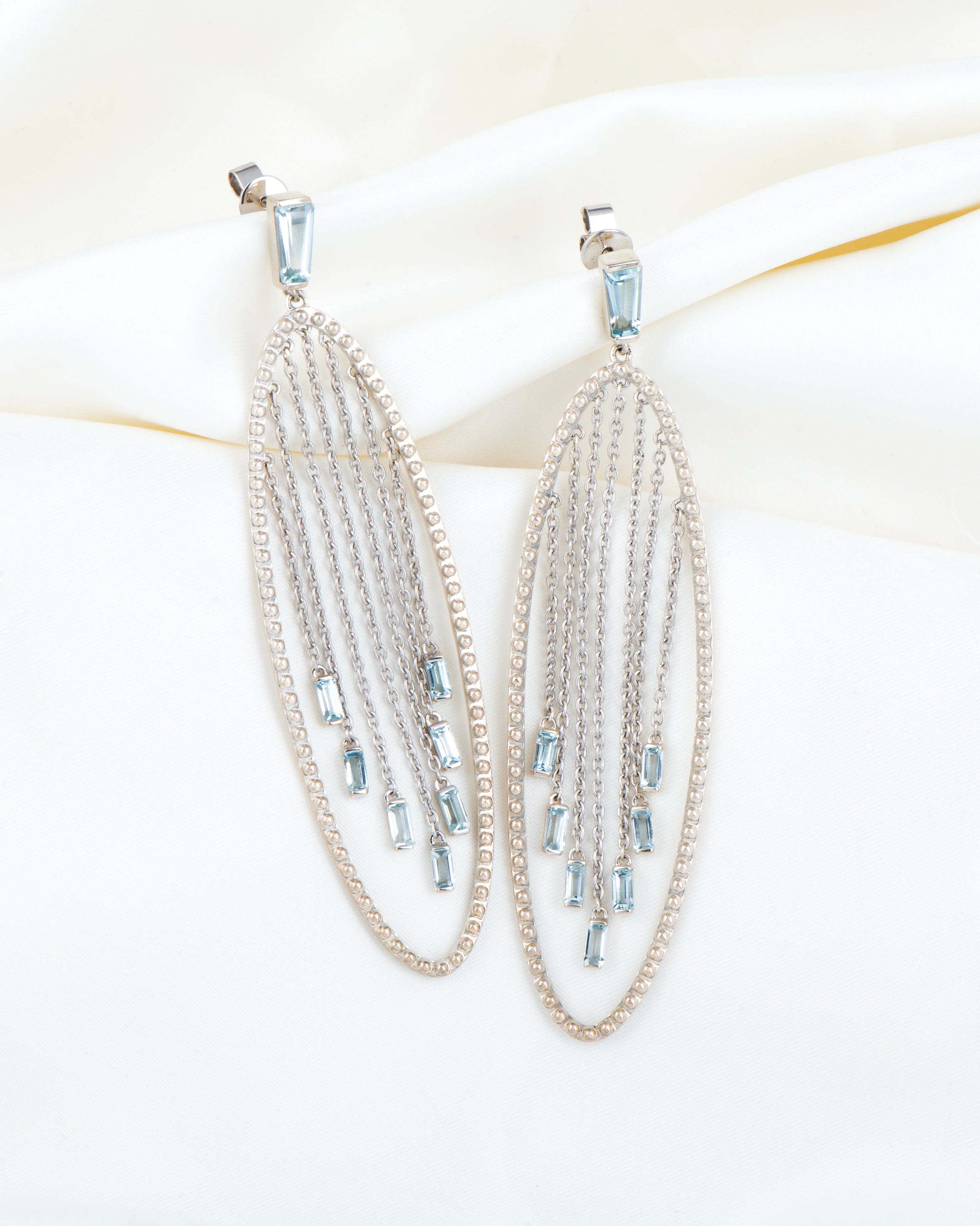 Cascade Earrings – Aquamarine