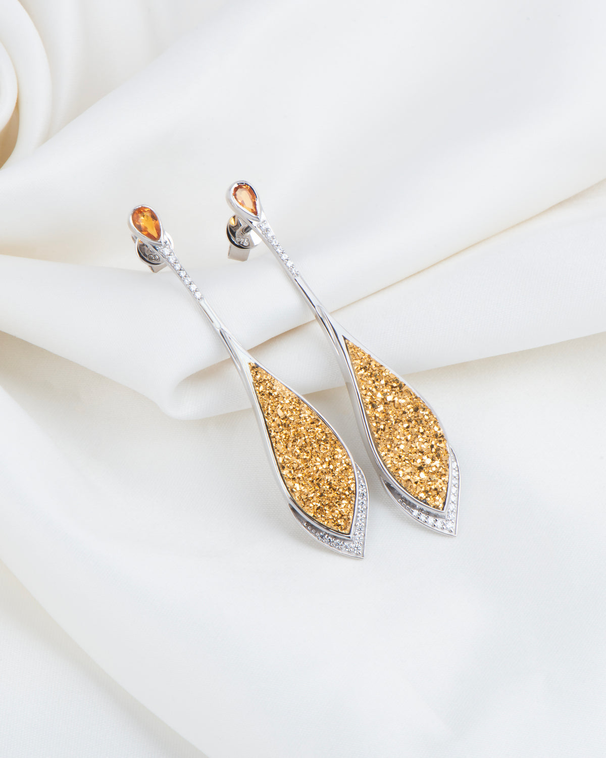 Golden Petal  Earrings