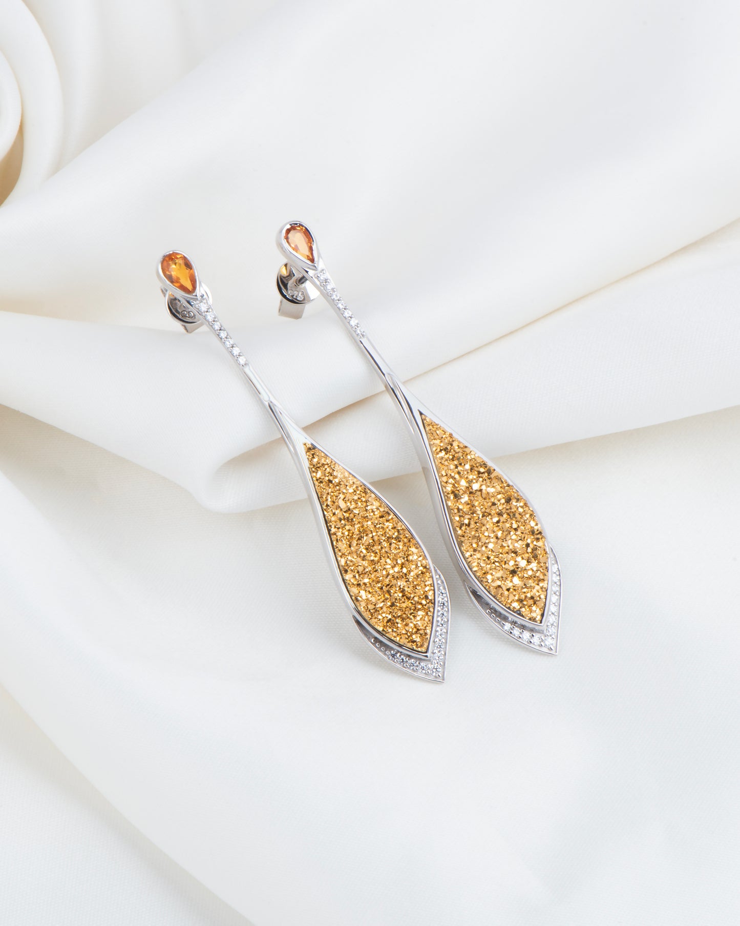 Golden Petal  Earrings