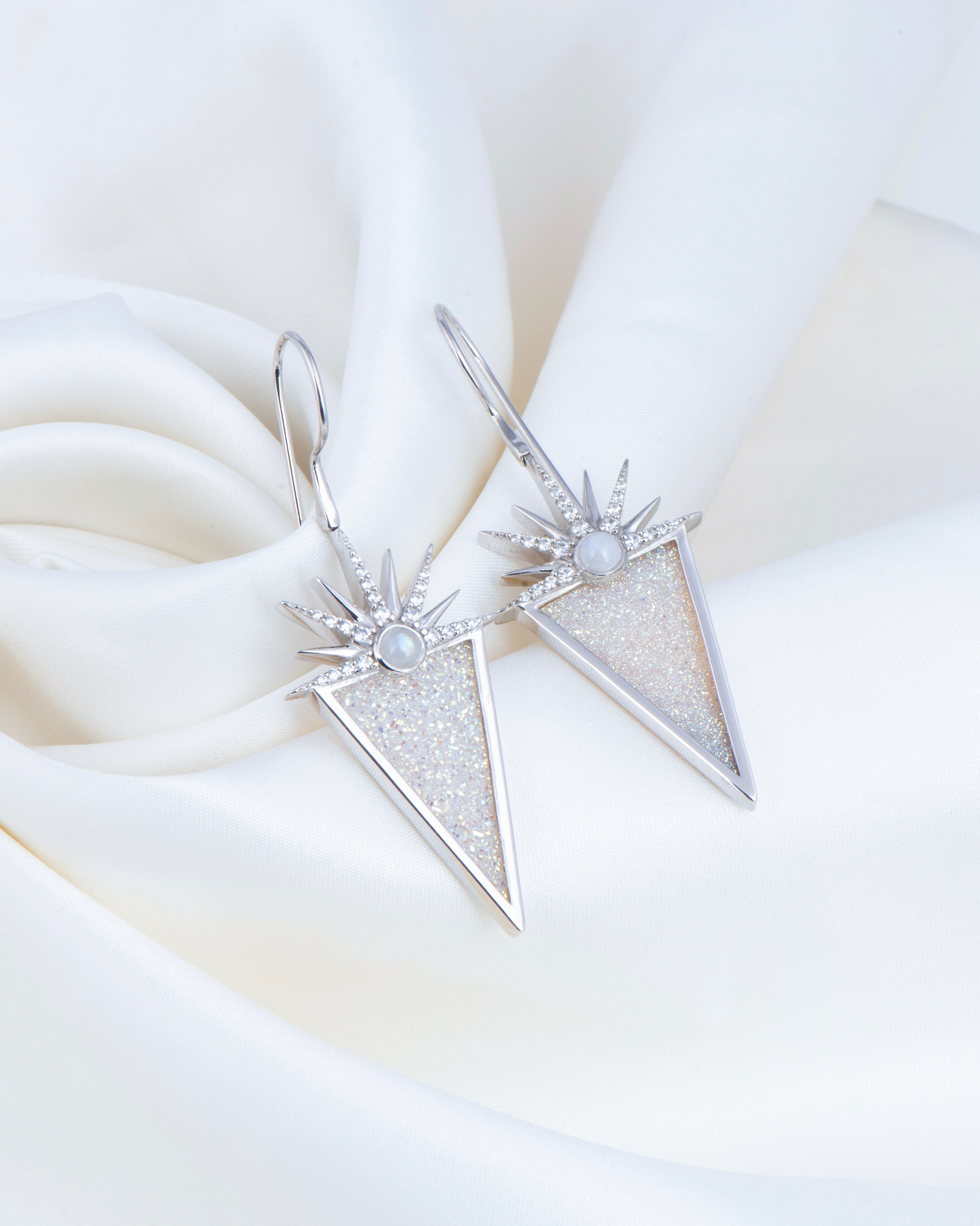 Sunset in the blush fields earrings