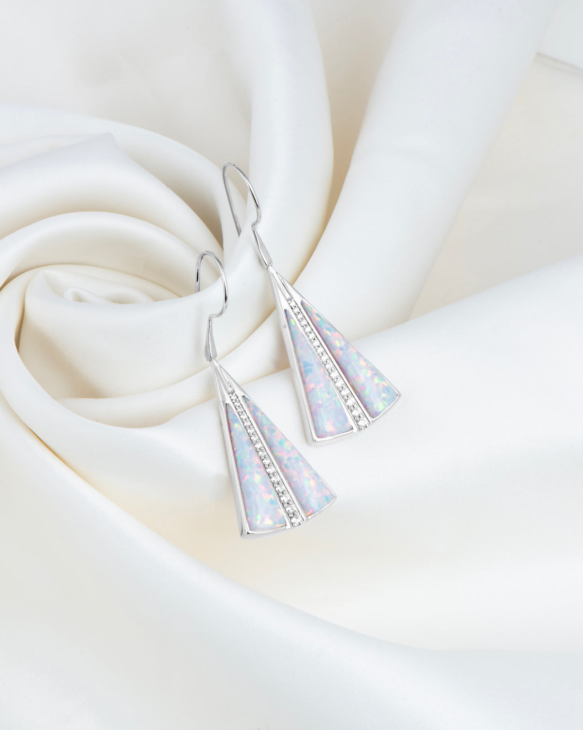 Simulated Opal Earrings