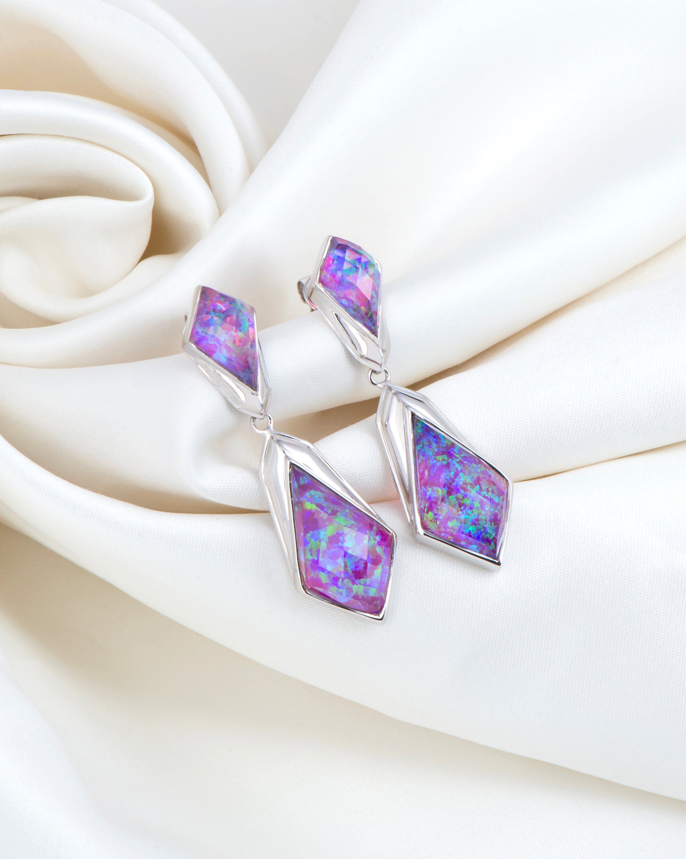 Lavender Rhomb Earrings