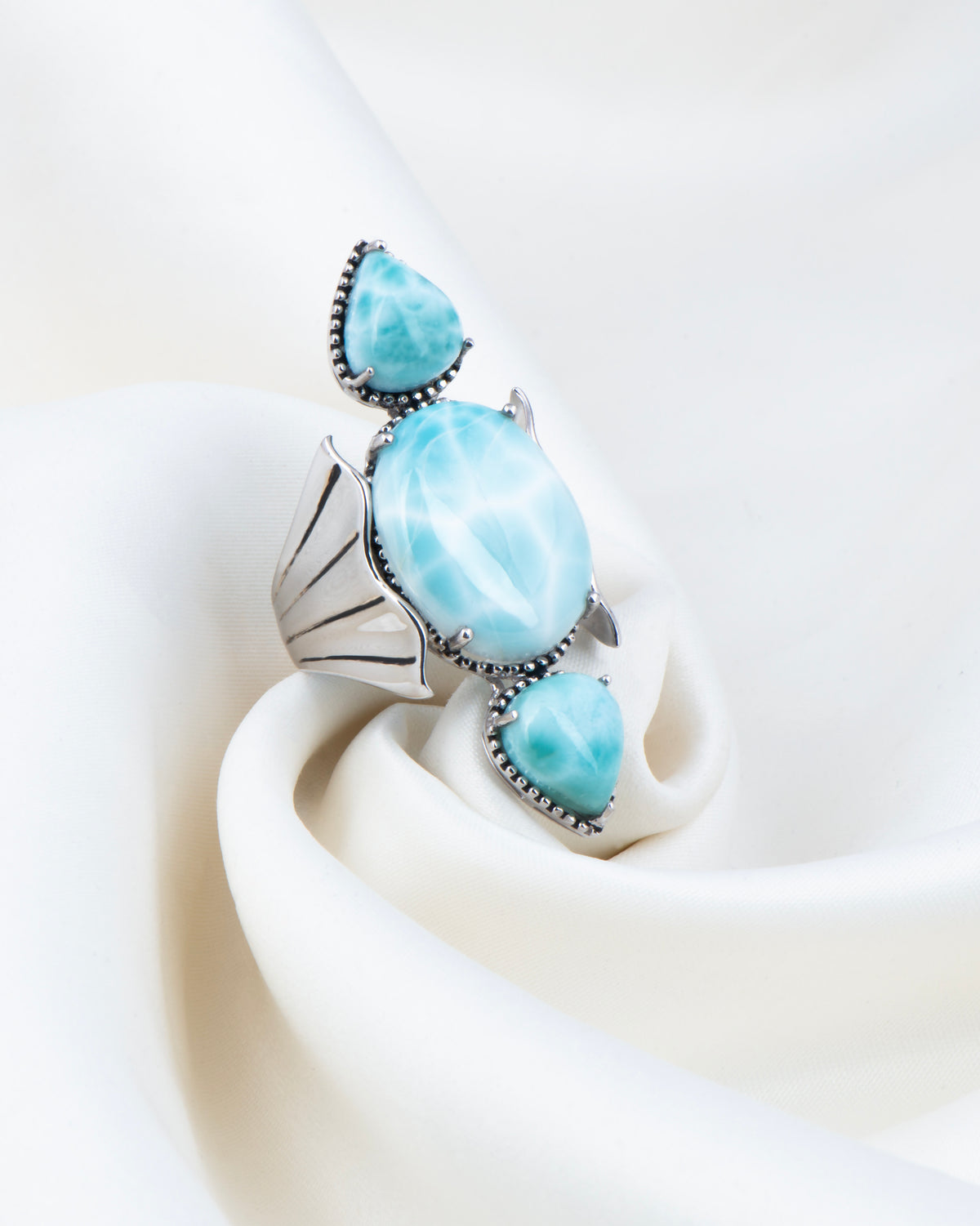 Larimar Stone Statement Ring