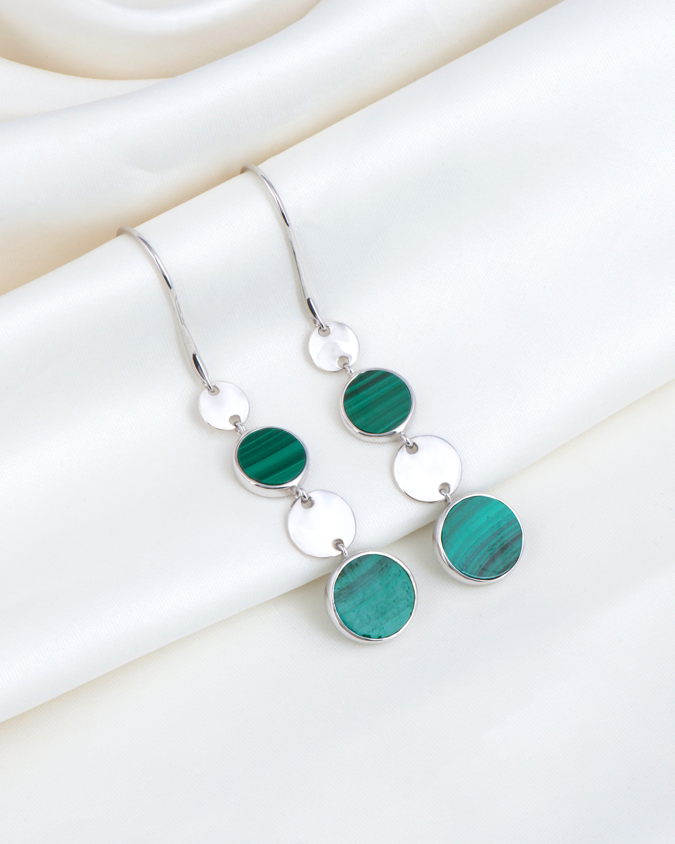 Glistening Silver Teardrop Earrings