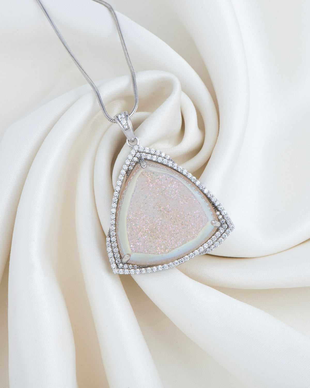 Moonlit Aura Dance in Iridescent Glow Pendant